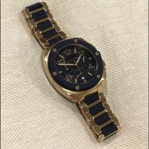 AUTHENTIC Michael Kors watch… Gold and Navy